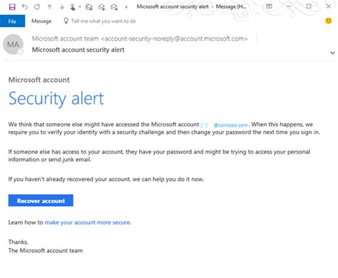 microsoft_o365@online-account.info|You receive a Microsoft account security alert email message in .